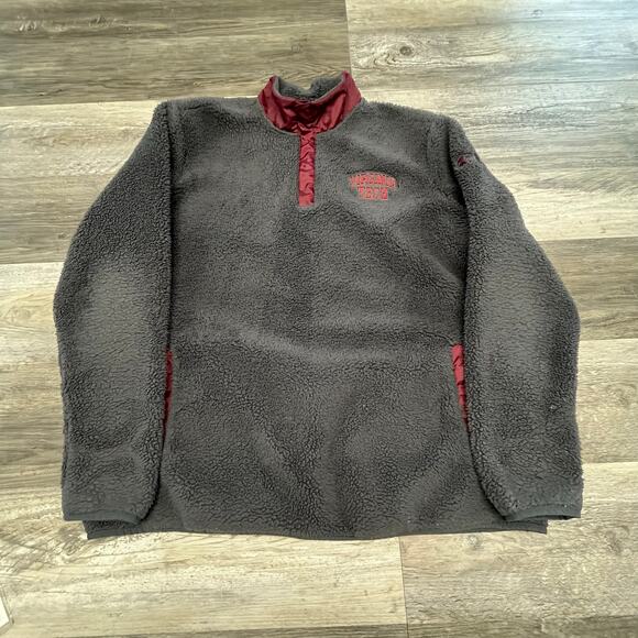 UA Under Armour Virginia Tech Hokies Gray Men 2XL Deep Pile Fleece Snap Sweater‎ - Picture 2 of 9